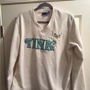 Disney Cream and Green Sweatshirt with Graphic Design